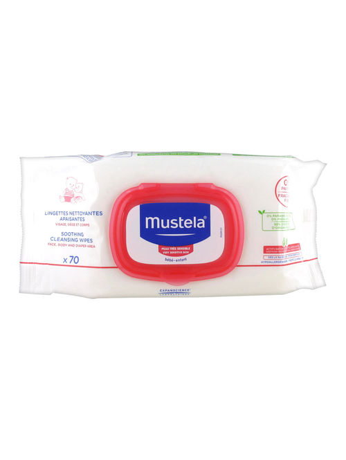 Mustela Peau Très Sensible Lingettes Nettoyantes Apaisantes x70