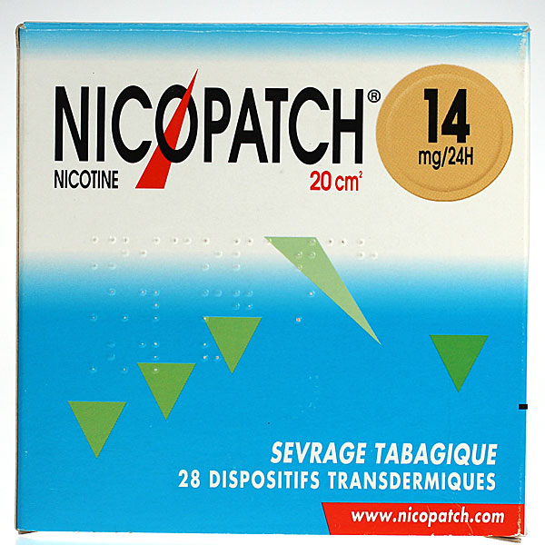 Nicopatch 20 cm^2 14 mg/24h 28 patchs