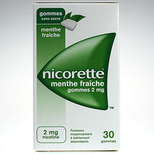 Nicorette Menthe fraîche Sans sucre 2 mg 30 gommes