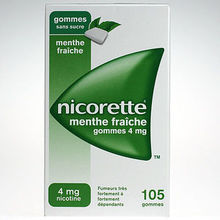 Nicorette Menthe fraîche Sans sucre 4 mg 105 gommes