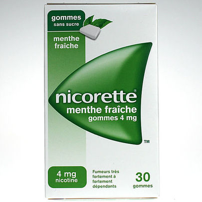 Nicorette Menthe fraîche Sans sucre 4 mg 30 gommes