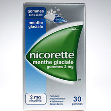 Nicorette Menthe glaciale Sans sucre 2 mg 30 gommes