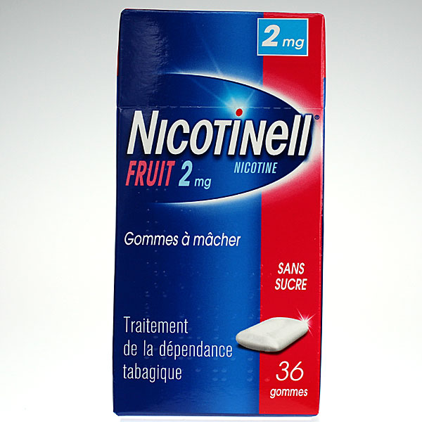 Nicotinell Fruit 2 mg Sans sucre 36 gommes