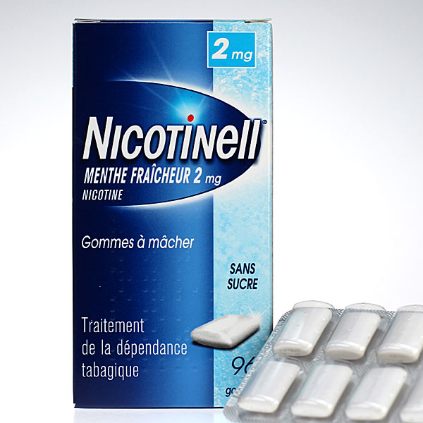 Nicotinell Menthe Fraîcheur 2 mg Sans sucre 96 gommes