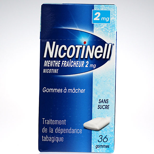 Nicotinell Menthe Fraîcheur 2 mg Sans sucre 36 gommes