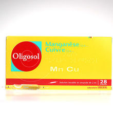 Oligosol Manganèse Cuivre 28 ampoules