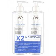 SVR Physiopure Eau Micellaire Nettoyante Démaquillante 2x400ml