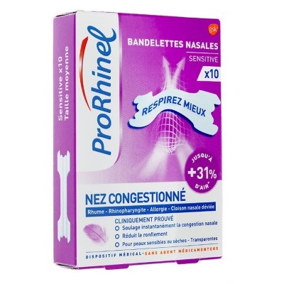 PRORHINEL Bandelettes nasales transparentes B/10