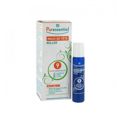 PURESSENTIEL Maux De Tête Roller 9 Huiles Essentielles 5ml