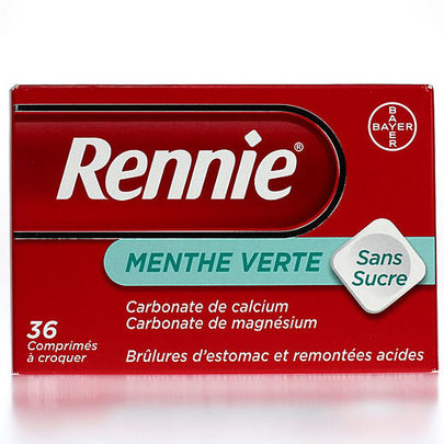 Rennie Menthe verte Sans sucre 36 cprs