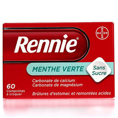 Rennie Menthe verte Sans sucre 60 cprs