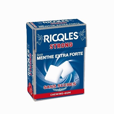 RICQLES Strong Chewing Gum Menthe Extra Forte Sans Sucres