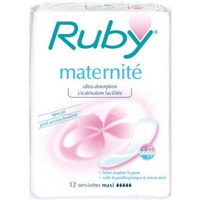 RUBY Maternité 12 serviettes maxi