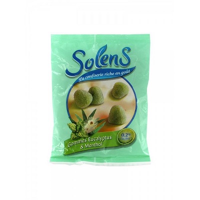 SOLENS Gommes Eucalyptus et Menthol 100g