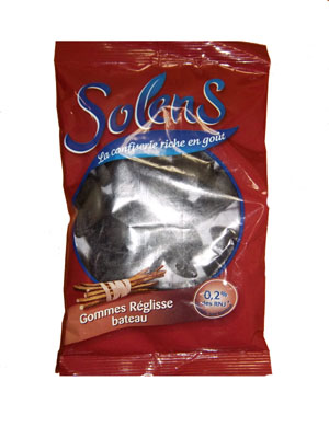 SOLENS Gommes Réglisse Bateau 100gr