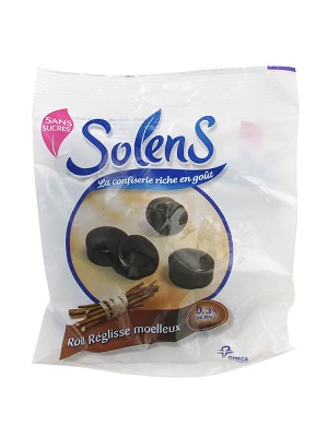 SOLENS Roll Réglisse Moelleux Sans Sucres 100g