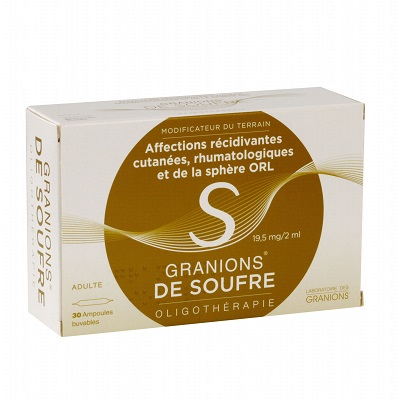 Granions de soufre 30 ampoules