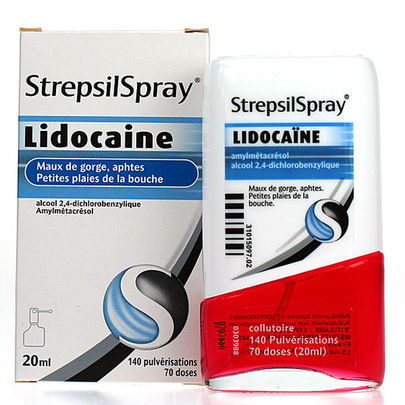 StrepsilSpray Lidocaine 140 pulvérisations 70 doses