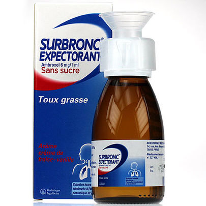 Surbronc Expectorant Sans sucre Toux Grasse Crème de fraise-vanille 100 ml