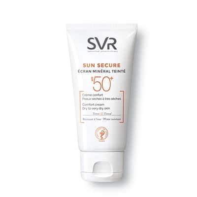 svr sun SPF50 écran mineral teinte peaux sèches 50ml