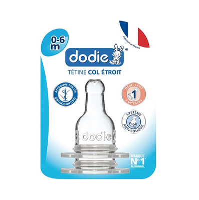 DODIE Tétines Col Etroit 1er âge Débit 1