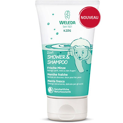 weleda kids gel douche 2 en 1 menthe 150ml