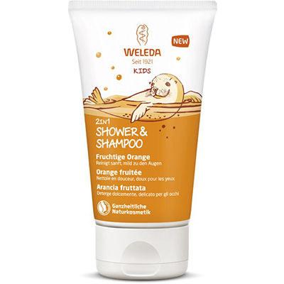 weleda kids gel douche 2 en 1 orange 150ml