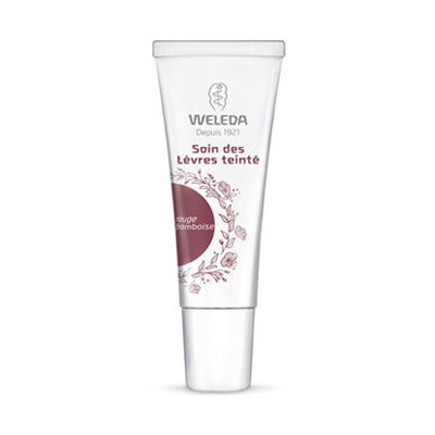 weleda soin levres teinte rouge framboise 10ml