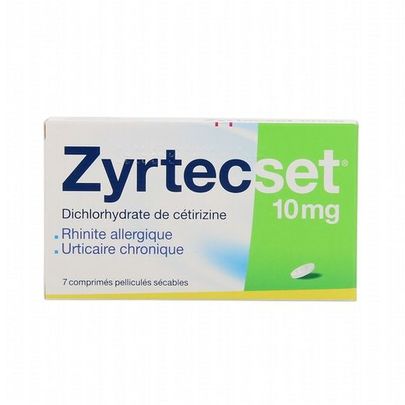 Zyrtecset 10 mg 7 cprs